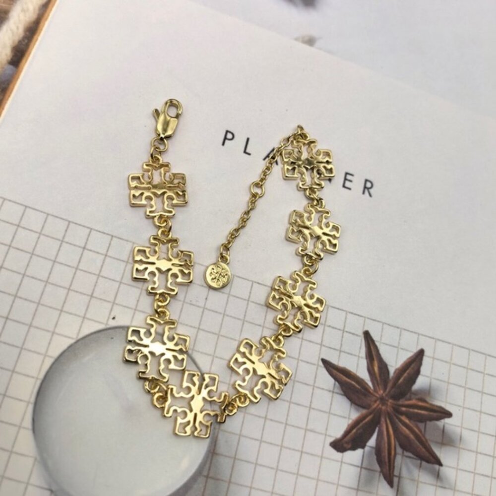 Tory burch Gold Puzzle Piece Bracelet